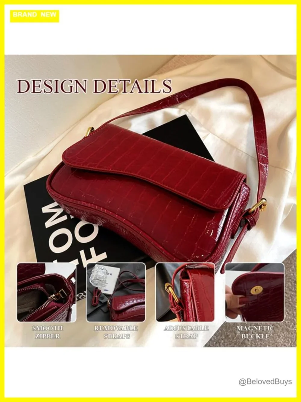 Faux Leather Y2K Shoulder Bag Crossbody Purse for Women